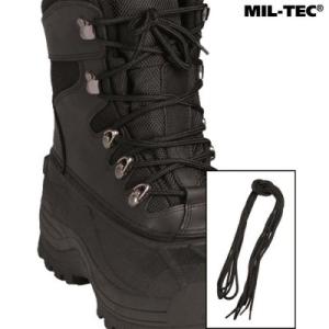 Mil-Tec Skosnören Bomull 140cm Svart