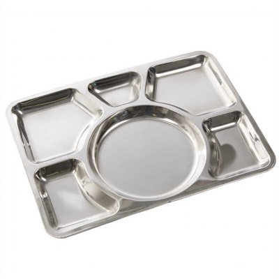 Mil-Tec Camping Canteen Ståltallrik Sexdelad