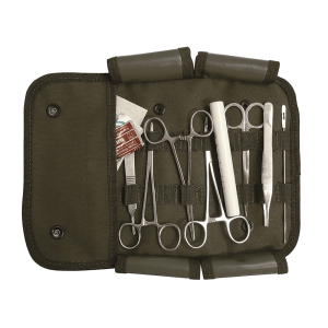 Mil-Tec US Kirurgiskt Set 12 delar Pouch Olivgrön