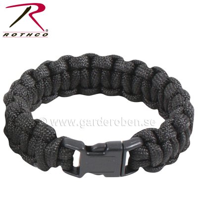 Rothco Paracord Armband Quick release Svart