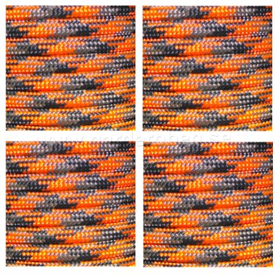 Paracord 30 meter Orange Blaze Camo