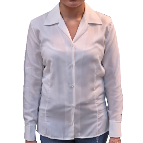Uniform Långärmsskjorta Vit Dam