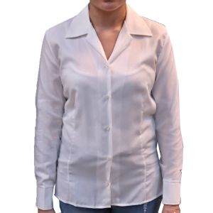 Uniform Långärmsskjorta Vit Dam