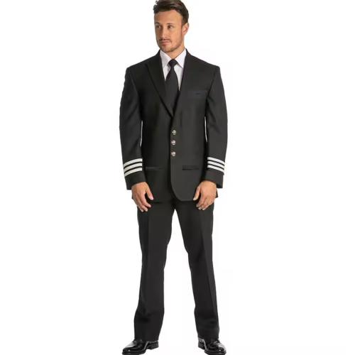 Pilotdräkt i svart – Komplett flyguniform