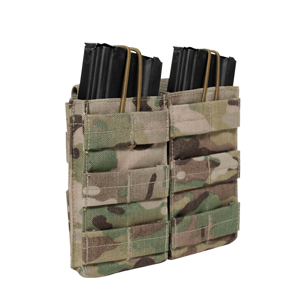 Double Mag Pouch MOLLE Open Top Multicam