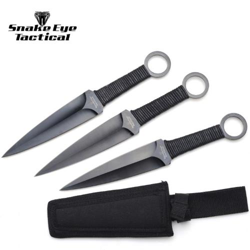Snake Eye Naruto Kunai Kastknivar – 3-pack med fodral