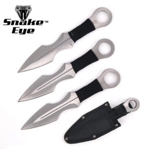 Snake Eye Kastknivar – 3-pack med snörenlindat grepp