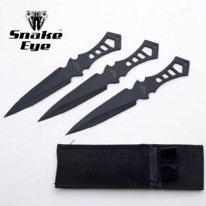Snake Eye Kastknivar – Set om 3 med Slida