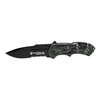 Smith & Wesson Black Ops Serrated Fällkniv Svart