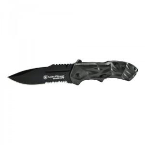Smith & Wesson Black Ops Serrated Fällkniv Svart