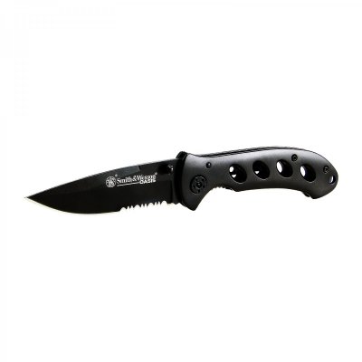 Smith & Wesson Oasis Serrated Fällkniv Svart