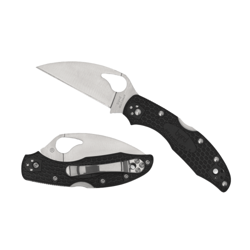 Spyderco Byrd Meadowlark 2 FRN Wharncliffe Plainedge Fällkniv Svart