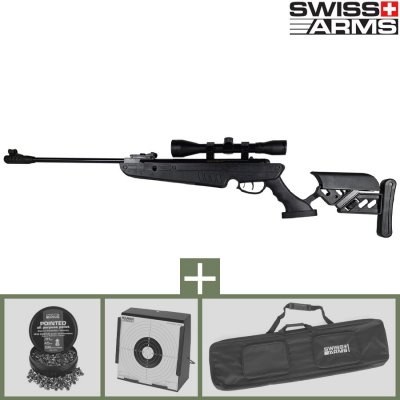 Swiss Arms TG1 Nitro Piston Luftgevär 4,5mm 4x40 Kikarsikte Svart