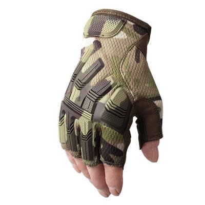 Taktiska Airsoft Handskar Halvfinger Ledskydd