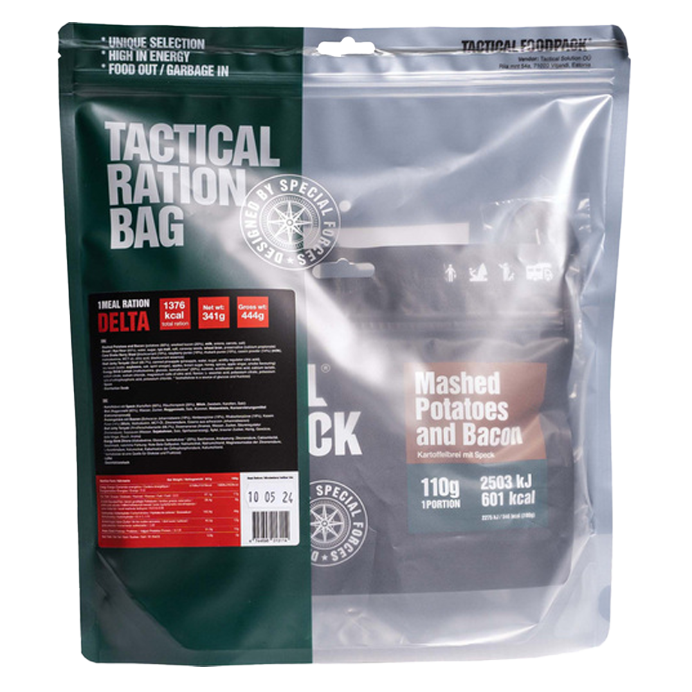 Tactical Foodpack Delta – 1 måltid med snacks & dryck, frystorkad ...