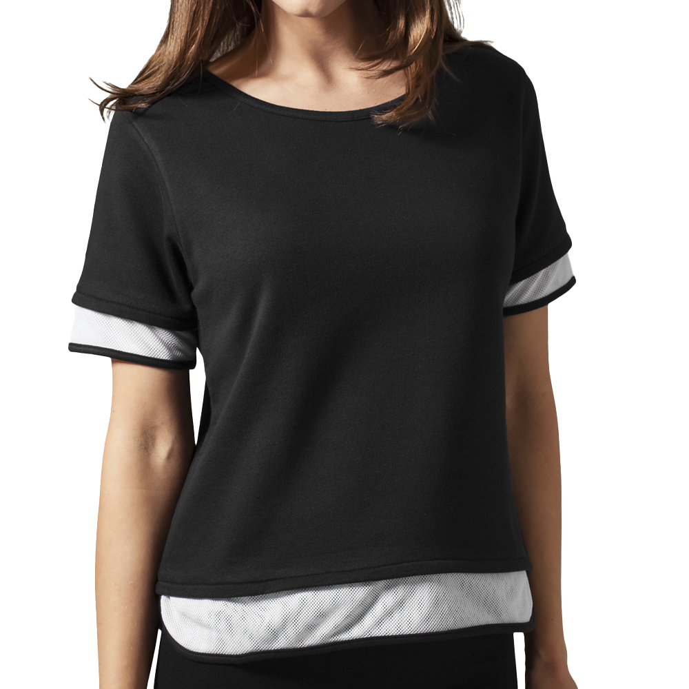 Urban Classics Dam Terry Mesh Tee Svart/Vit
