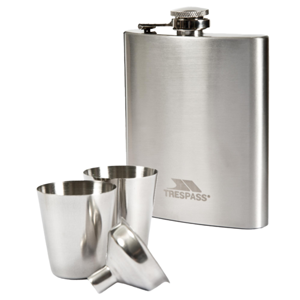 Fickplunta 30 cl med 2 bägare & tratt, Rostfritt Stål