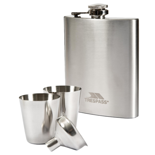 Fickplunta 30 cl med 2 bägare & tratt, Rostfritt Stål