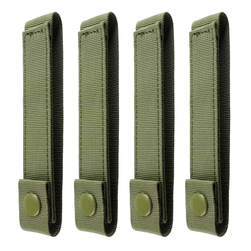 MOLLE-remmar 6" i Nylon – Elastiska 4-pack