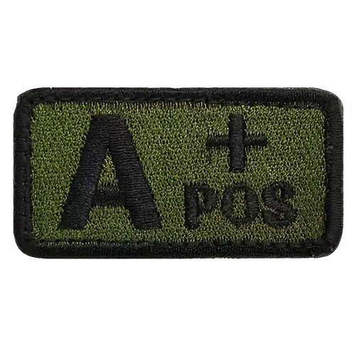 Taktisk Blodgruppspatch A+ grön