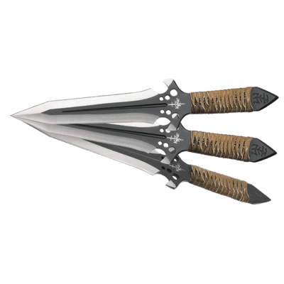 United Cutlery HellHawk Kastkniv set 3-pack + Nylon fodral