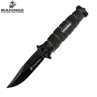 USMC Assisted Combat Fällkniv G40 Svart/Grön