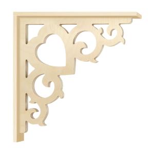 Eckkonsole 002A Holzleiste - dekoratives Element für Veranda, Balkon und Terrasse. Hergestellt aus Holz in Schweden. Gaveldekor