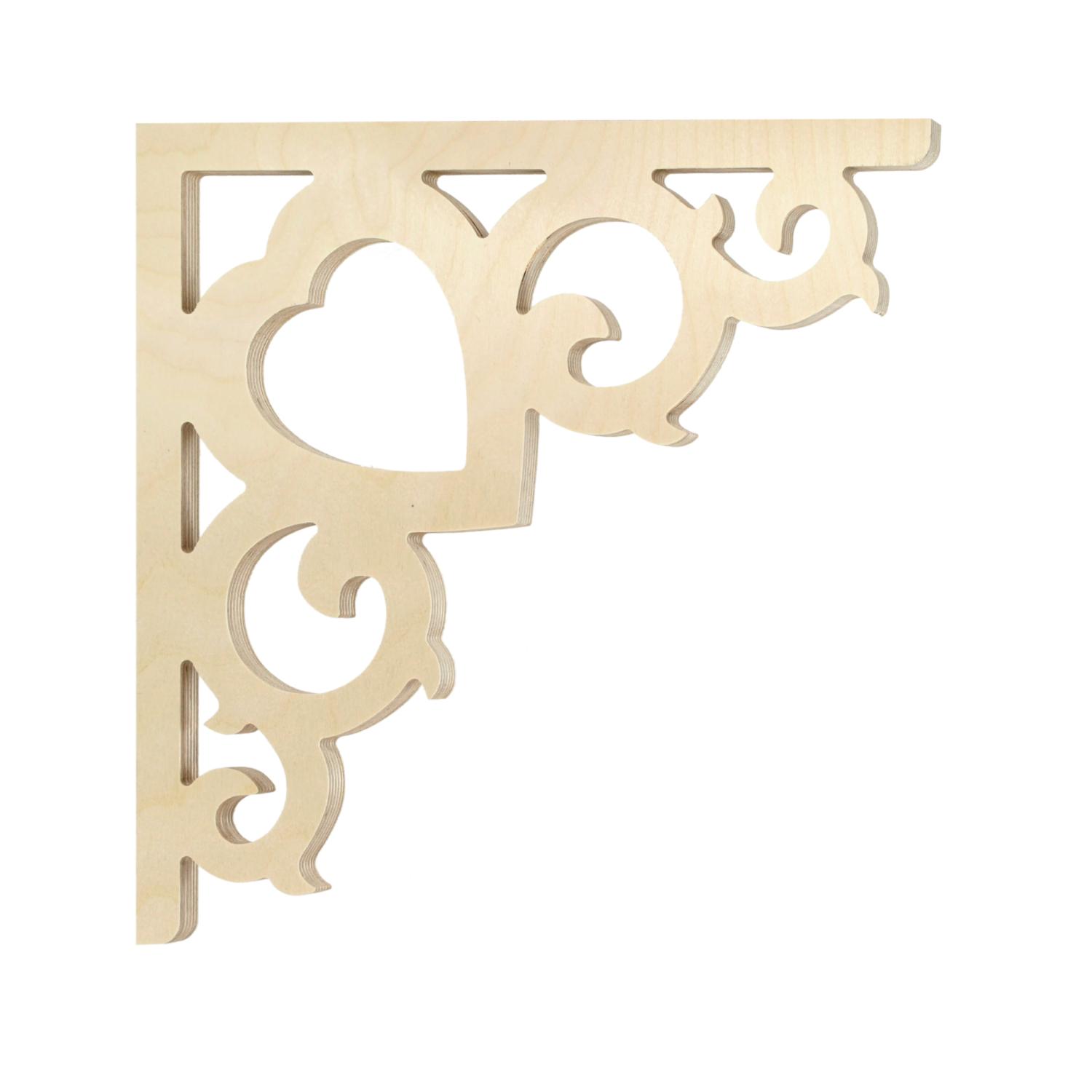Bracket 002A - Classic wooden Swedish corbel & bracket in Victorian style and with ornaments for porch, portico and veranda.