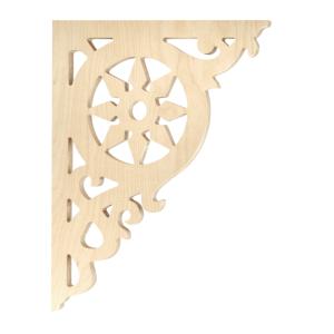 Bracket 003 - Classic wooden Swedish corbel & bracket in Victorian style and with ornaments for porch, portico and veranda.