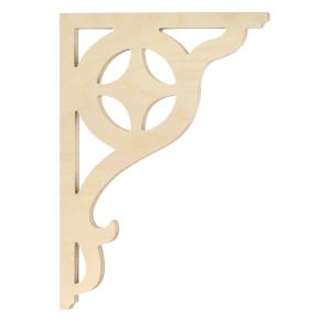Bracket 008B - A classic wooden corbel & bracket with ornaments for porch, portico and veranda.