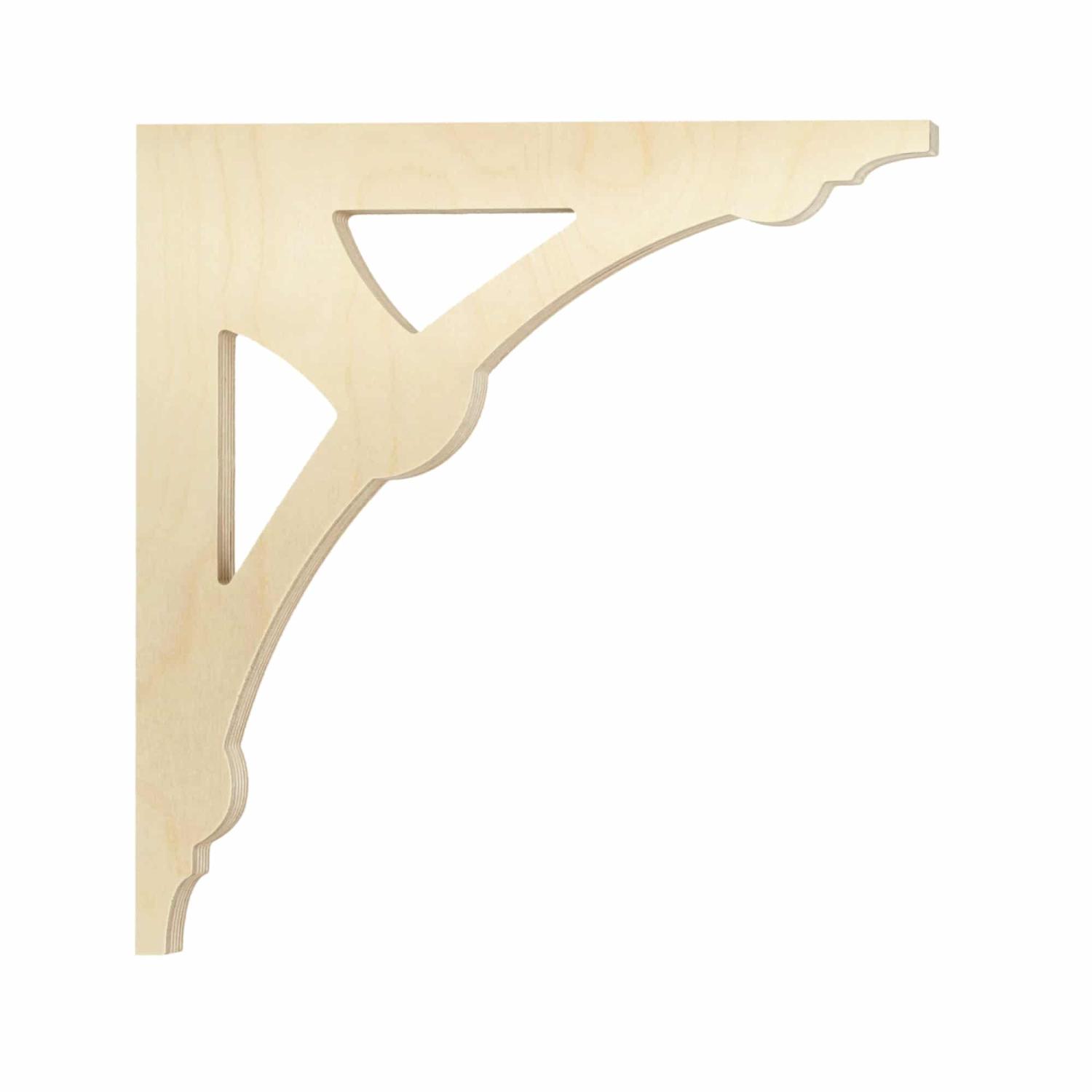 Bracket 012 - A classic wooden corbel & bracket with ornaments for porch, portico and veranda.