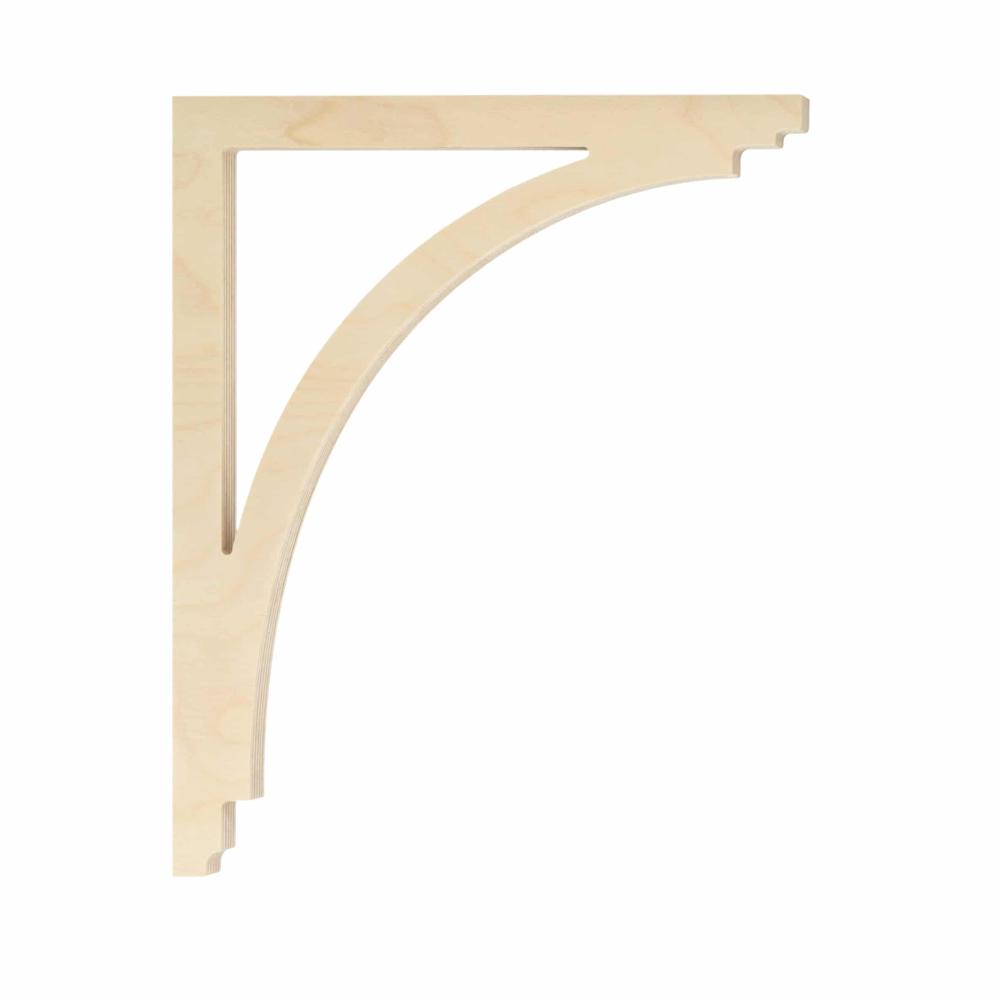 Bracket 014 - Classic wooden corbel & bracket in Victorian style and with ornaments for porch, portico and veranda.