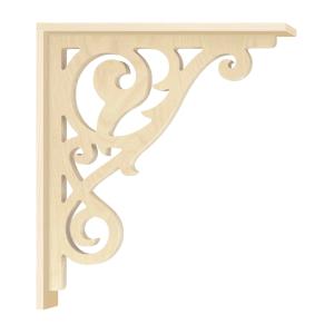 Eckkonsole 018 Holzleiste - dekoratives Element für Veranda, Balkon und Terrasse. Hergestellt aus Holz in Schweden. Gaveldekor
