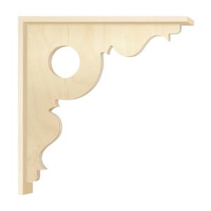 Bracket 025 - Classic wooden gingerbread corbel & bracket in Victorian style and with ornaments for porch, portico and veranda.