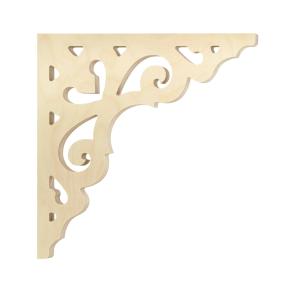Bracket 027 - Classic wooden gingerbread corbel & bracket in Victorian style and with ornaments for porch, portico and veranda.