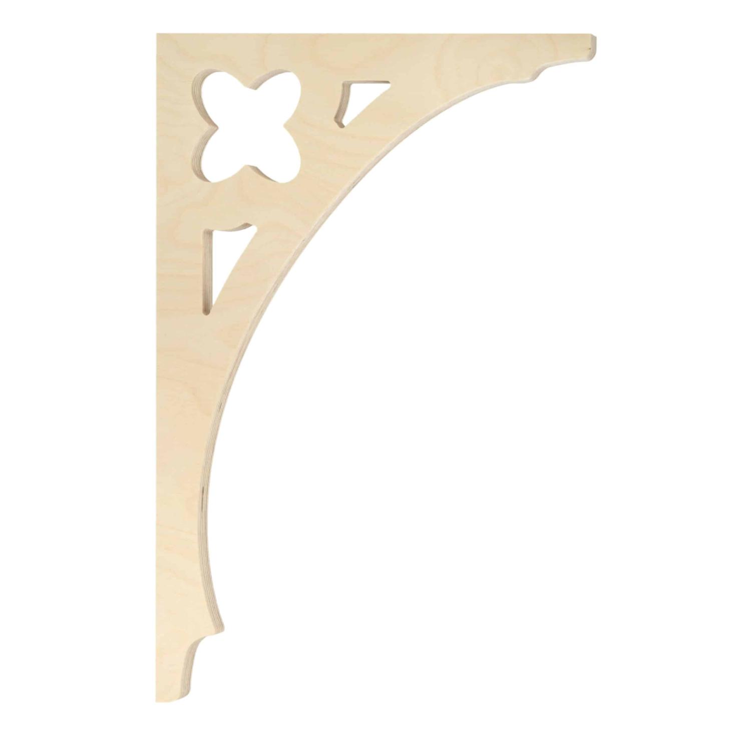 Bracket 031 - Classic wooden corbel & bracket in Victorian style and with ornaments for porch, portico and veranda.