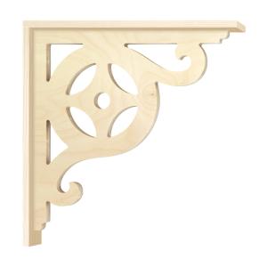 Bracket 089 – Victorian gingerbread scroll corbel for porch and veranda with decorative wooden strip