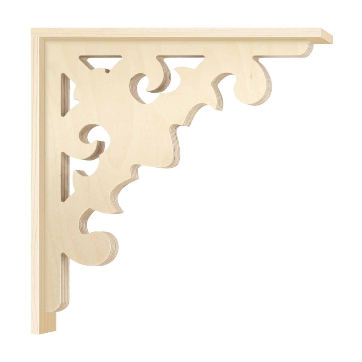 Bracket 090 – Victorian gingerbread corbel for porch and veranda with decorative wooden strip