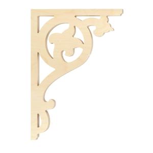 Bracket 091- Classic gingerbread wooden corbel & gingerbread bracket in Victorian style and with ornaments for porch, portico and veranda.
