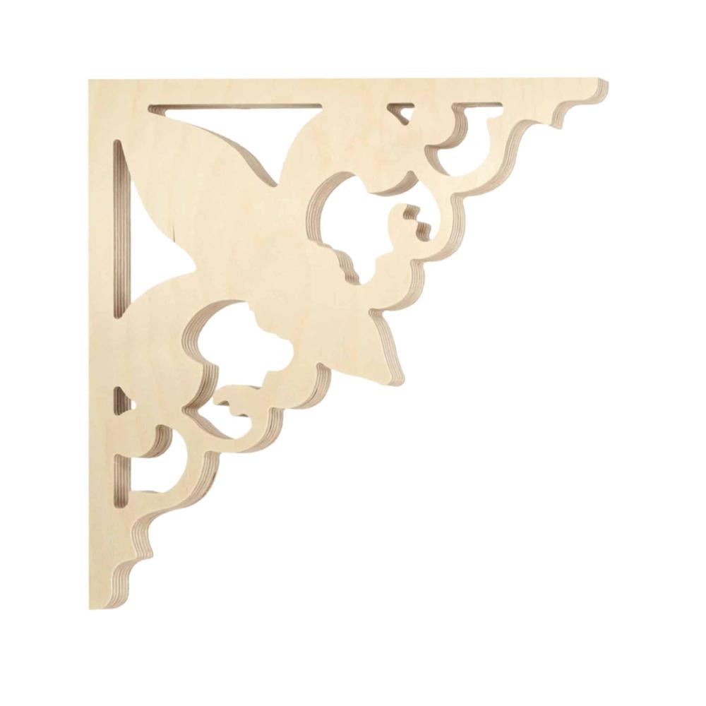 Eckkonsole 095 - dekoratives Element für Veranda, Balkon und Terrasse. Hergestellt aus Holz in Schweden.