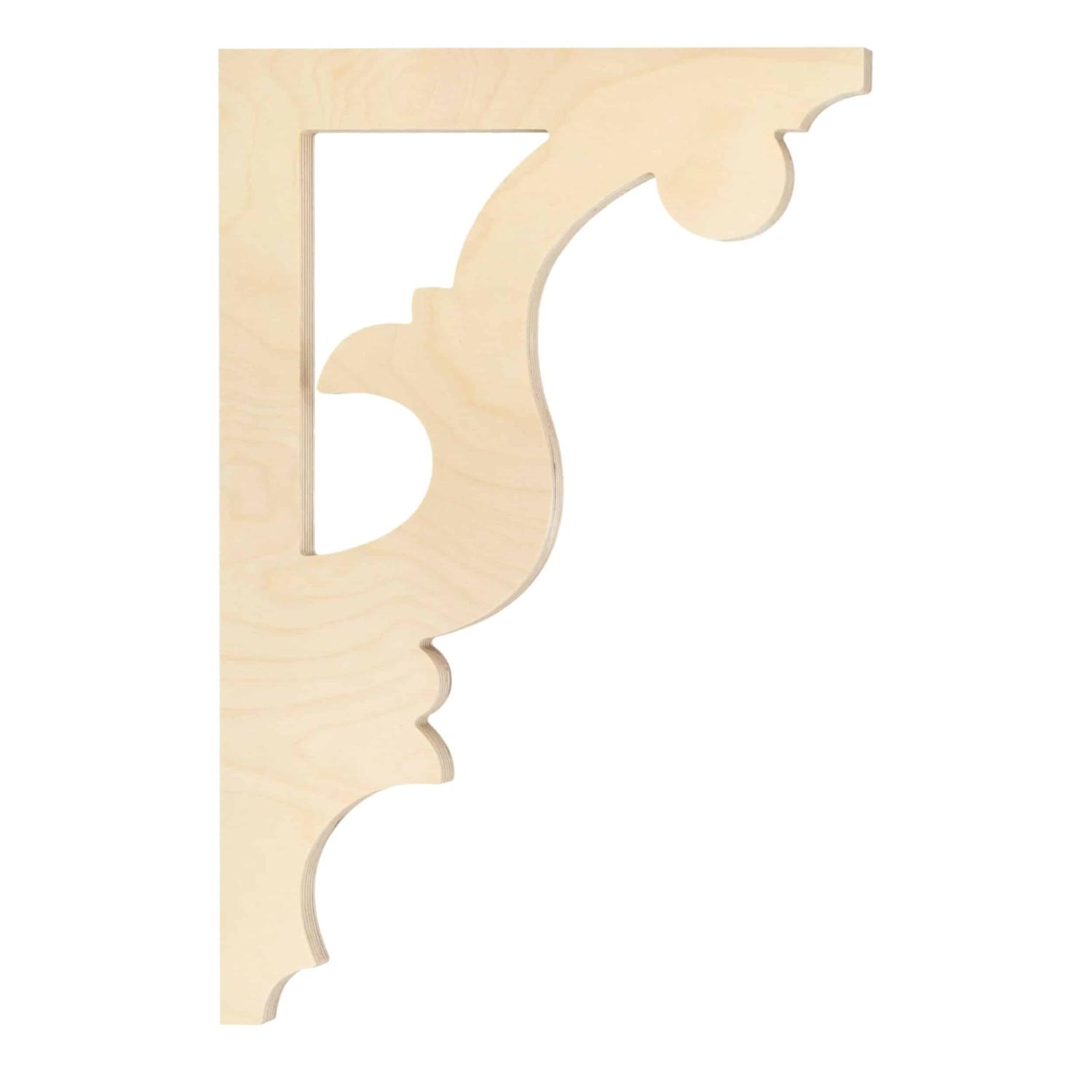 Bracket 097- Classic wooden gingerbread corbel & bracket in Victorian style and with ornaments for porch, portico and veranda.