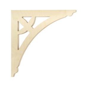 Bracket 098 - Classic wooden corbel & bracket in Victorian style and with ornaments for porch, portico and veranda.
