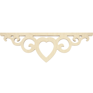 Middle bracket 002B - Classic wooden corbel & bracket buddy with ornaments for porch and veranda.