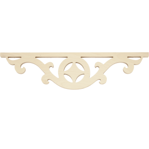 Middle bracket 008 - Classic wooden corbel & bracket buddy with ornaments for porch and veranda.