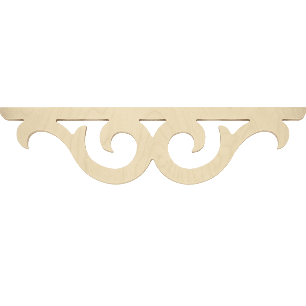 Middle bracket 016 - Classic wooden corbel & bracket buddy with ornaments for porch and veranda.