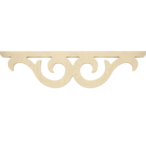 Middle bracket 016 - Classic wooden corbel & bracket buddy with ornaments for porch and veranda.
