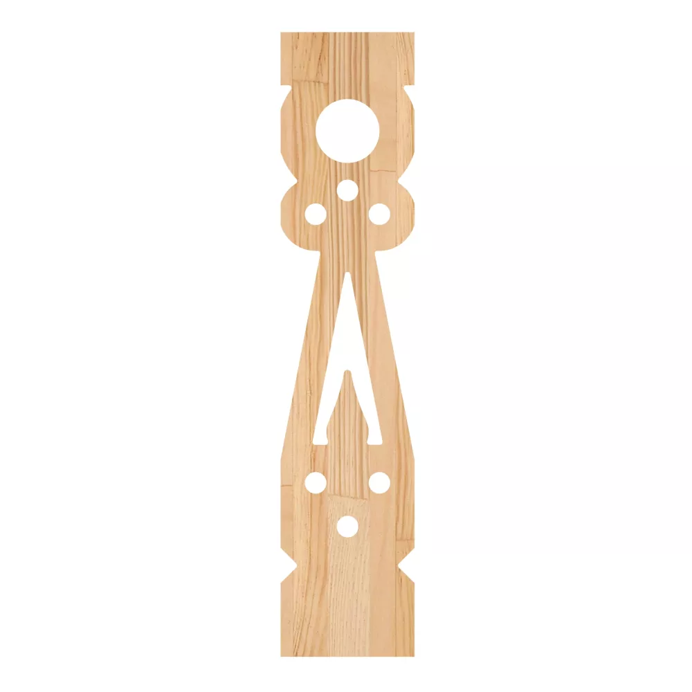 Wooden Victorian Baluster - Pine - No. 5-GD-122-F