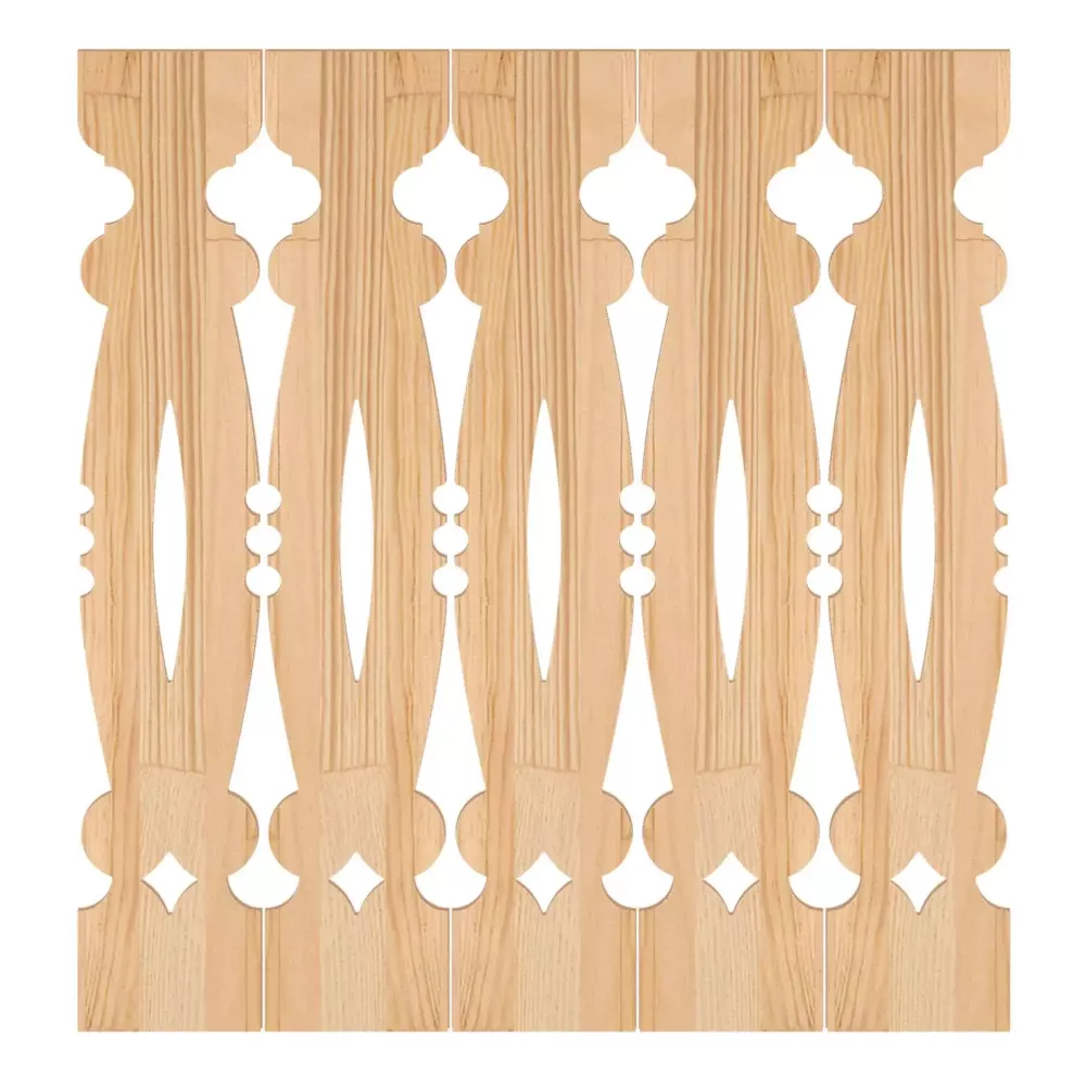 Wooden Victorian Baluster - Pine - No. 5-GD-101-F