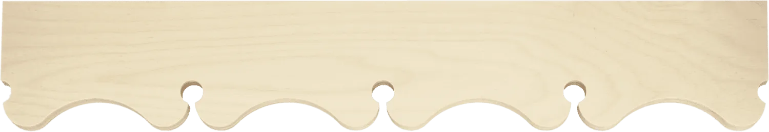 Vindskivedekor 007. Trälist med klassisk snickarglädje i gammal stil för tak och vindskiva.