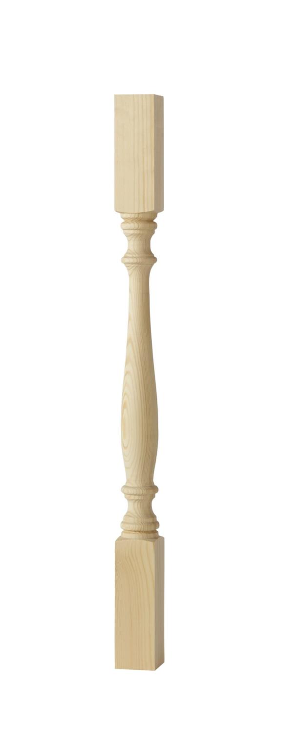 Wooden baluster - turned - 65 x 900 mm - Balluster for decks, balconies, porches and verandas